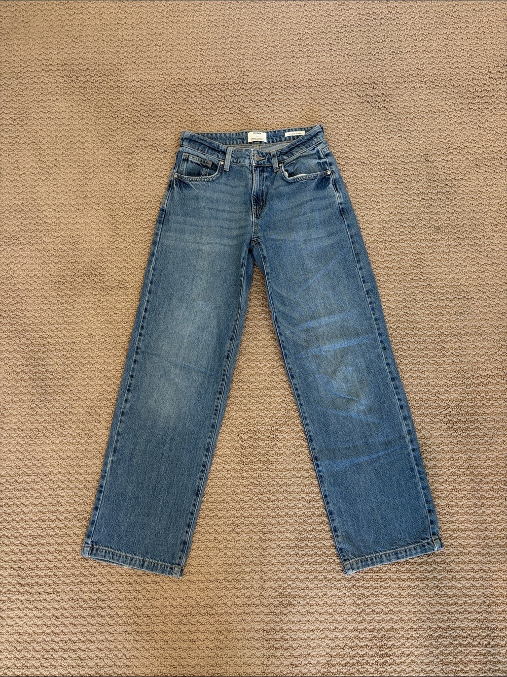 Women’s low rise straight leg cotton on jeans